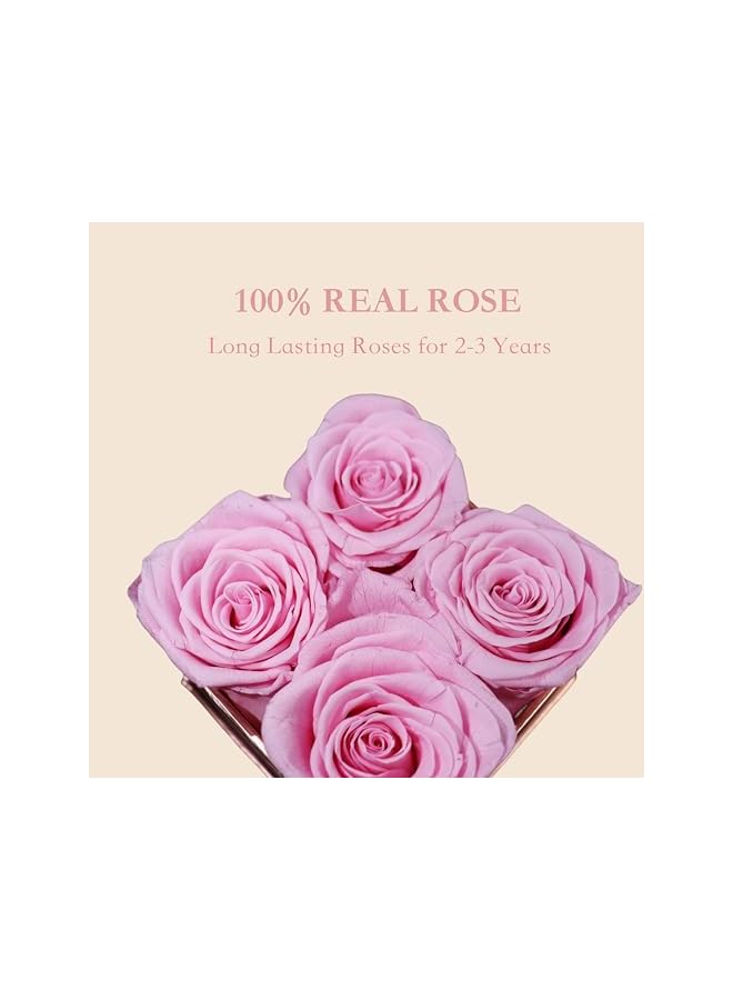 The Bros Preserved Roses in a Box,Real Roses That Last Up to 3 Years,Long Lasting Roses, Handmade,The for Valentine's Day,Christmas,Weddings,Birthday,Mother's Day,or Any Occasion (Pink) - Image 2