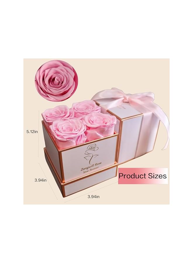 The Bros Preserved Roses in a Box,Real Roses That Last Up to 3 Years,Long Lasting Roses, Handmade,The for Valentine's Day,Christmas,Weddings,Birthday,Mother's Day,or Any Occasion (Pink) - Image 3