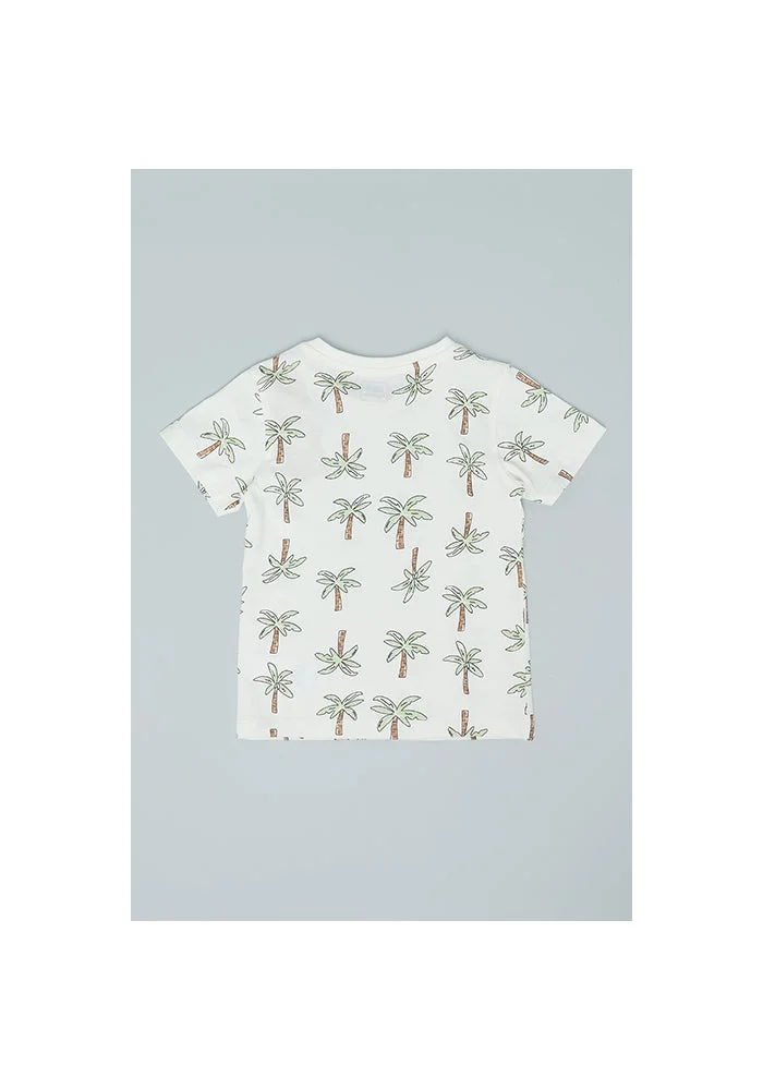 R&b Printed T-Shirt with Crew Neck and Short Sleeves