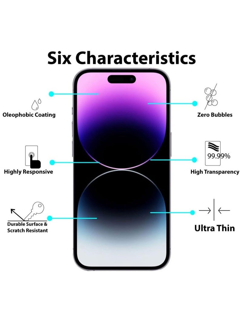 Raxoom Screen protector compatible with iPhone 14 Pro Max 5G, Tempered Glass, Distinctive High End Protective Film [Anti-Glare][HD Full Coverage][Easy Installation][9H Hardness] - Image 2