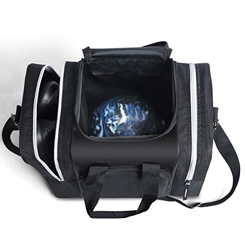 Mangrove Bowling Ball Bag for Single Ball, 2025 Bowling Bag with Plastic Ball Holder, Bowling Tote Fits Bowling Shoes Up to Mens Size 14 and Accessories (Black) - Image 3