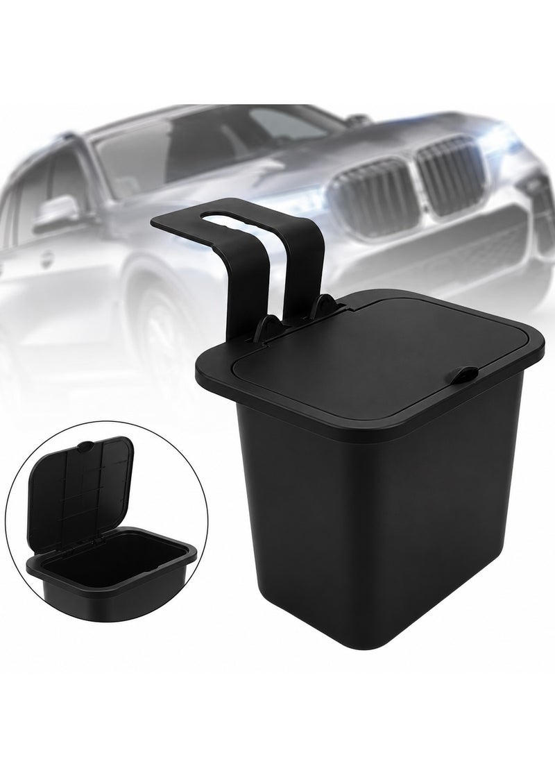 MOB 2L Car Trash Can with Lid – Leakproof Hanging Car Garbage Bin, Back Seat Headrest Organizer, Multifunction Storage Bucket for Tissue, Bottles, Mobile Phones, Cards & Accessories, Easy Clean Interior Waste Container Black ERPC17406 - Image 4
