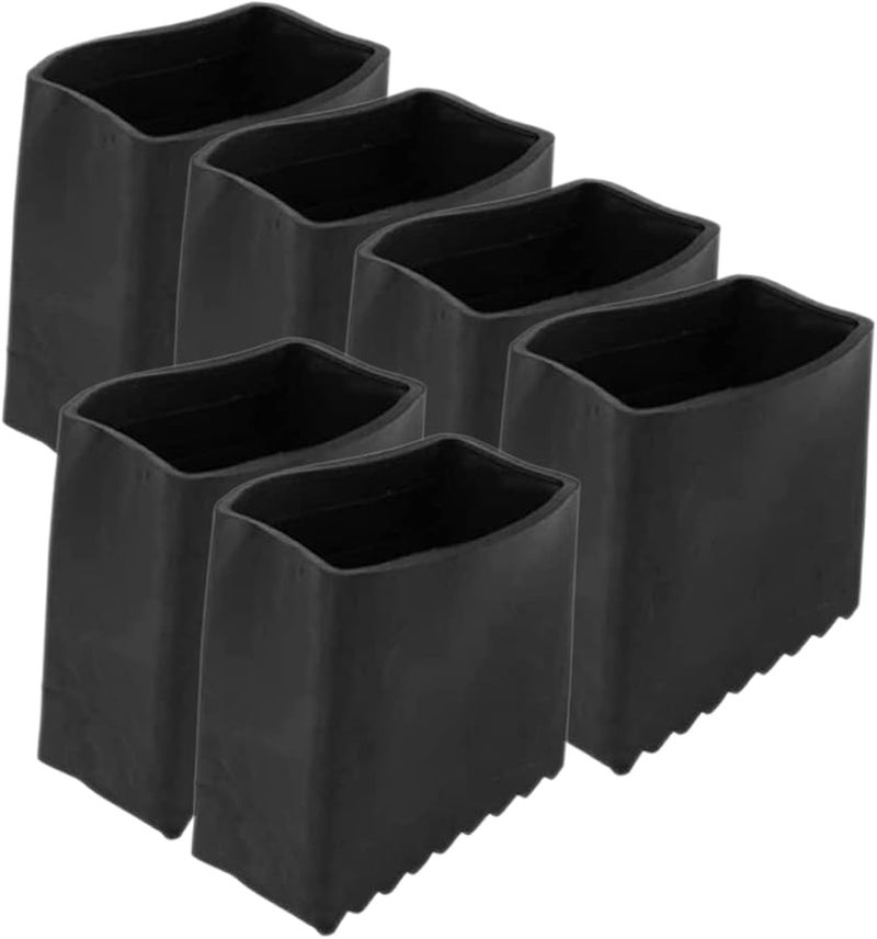 6Pcs Black Ladder Feet Covers Non Slip Replacement Pads for Extension Ladders Floor Protector - Image 1