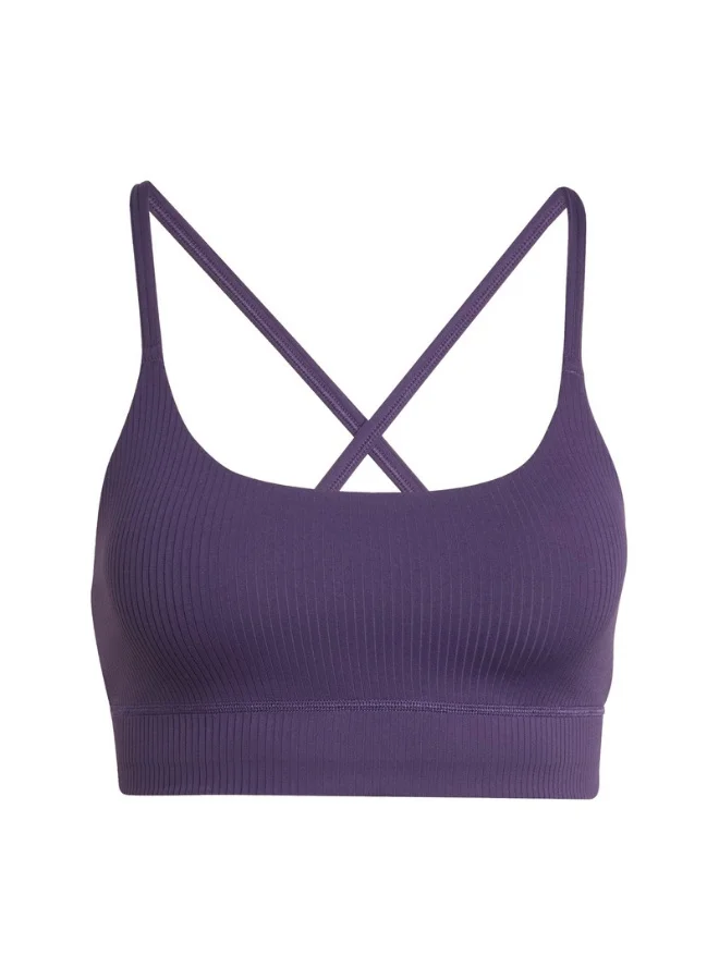 Adidas Adidas All Me Rib Ls W Purple Training Bra For Women