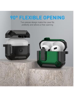 Mmmon AirPods Pro 2 Generation Case Cover 2022 with Lock Lid and Keychain Hook,Double Layer Dustproof Shock Resistant Rugged Case(Green)  - Image 5