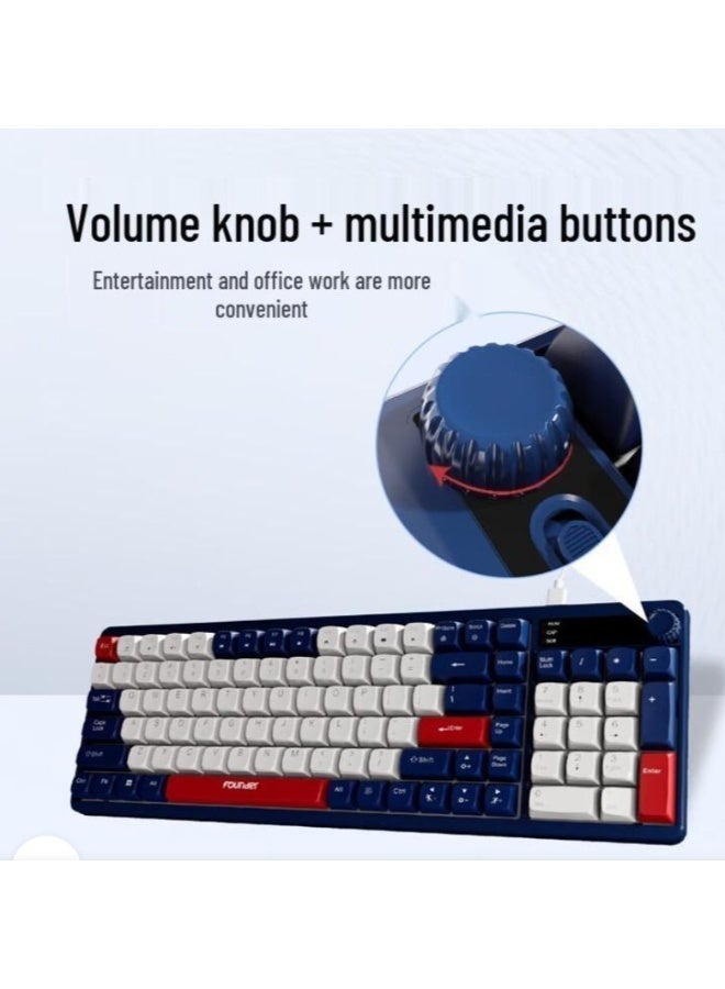 Founder KM650 Wired Gaming Keyboard and Mouse Set with Volume Knob and Ergonomic Design - Image 3