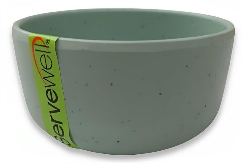 Servewell Melamine Thali Round Serving Veg BowlKatoriSet of 6Matte Finish35 Inch Green - Image 1
