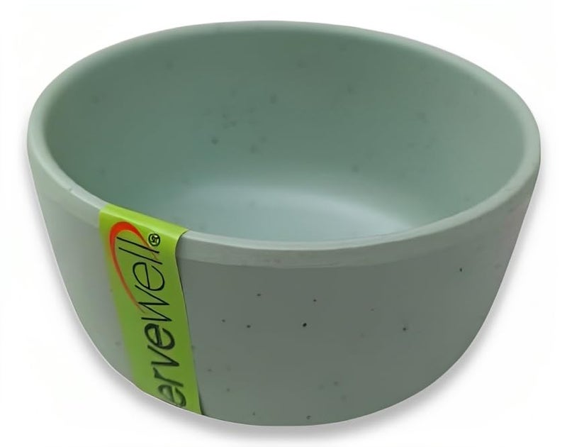 Servewell Melamine Thali Round Serving Veg BowlKatoriSet of 6Matte Finish35 Inch Green - Image 3