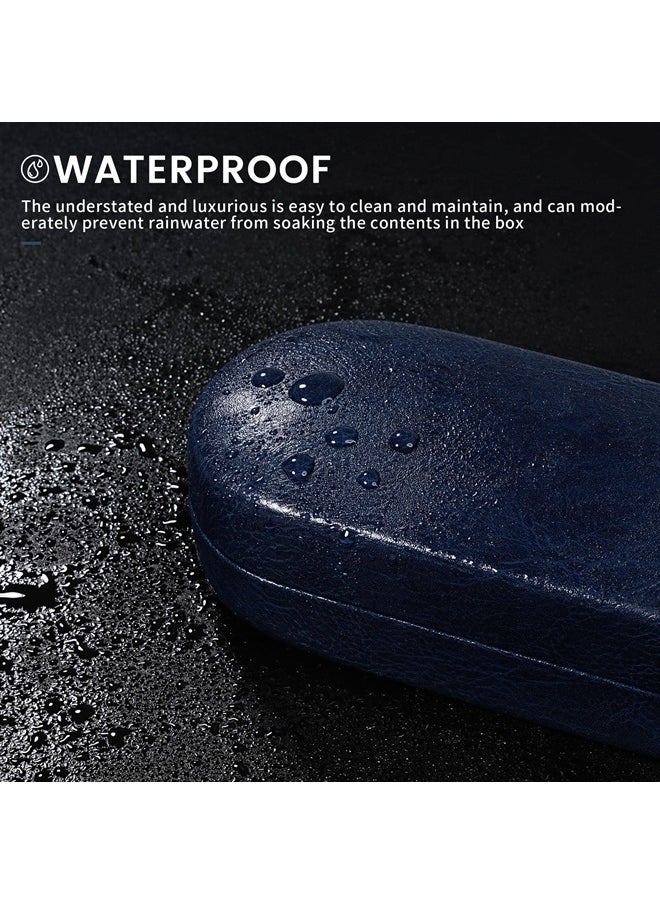 molshine Hard Shell Sunglasses Case, Classic Large Glasses Case for Women Men, Sunglass Eyeglasses (Dark Blue)  - Image 5