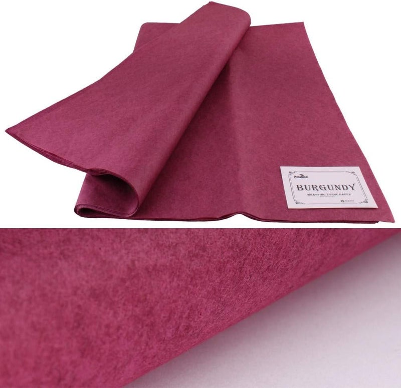 PMLAND 100 Sheets Burgundy Wine Color Tissue Wrapping Paper Bulk 20 x 15 Inches for Gift Favor Bags Boxes Flowers Packaging Crafts DIY Art Projects and Party Decorations - Image 2