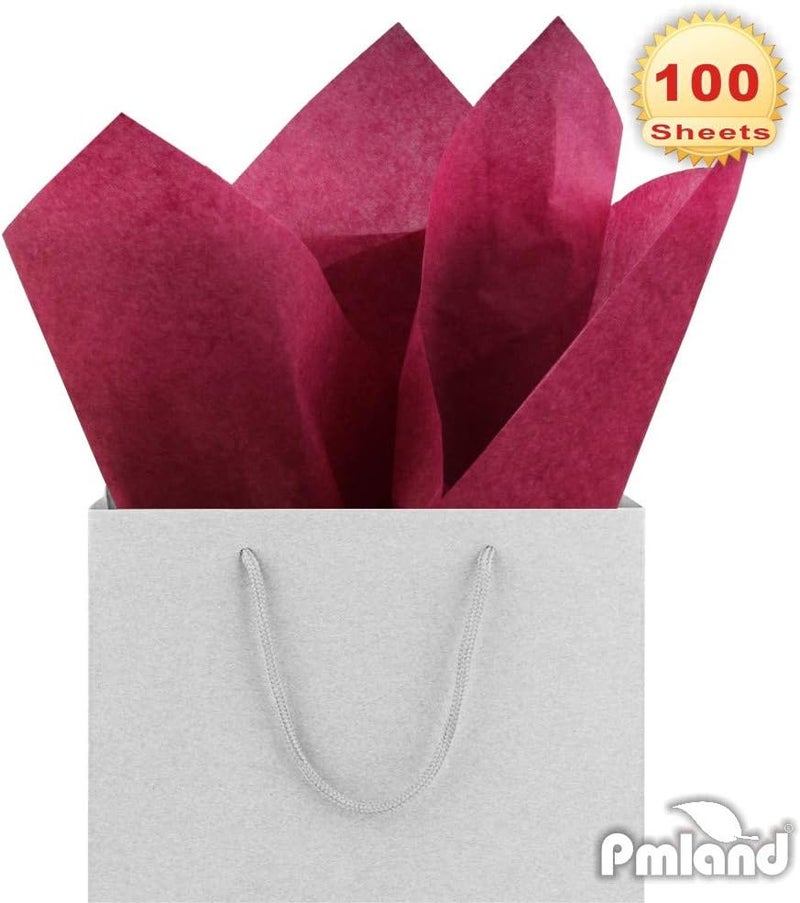 PMLAND 100 Sheets Burgundy Wine Color Tissue Wrapping Paper Bulk 20 x 15 Inches for Gift Favor Bags Boxes Flowers Packaging Crafts DIY Art Projects and Party Decorations - Image 5
