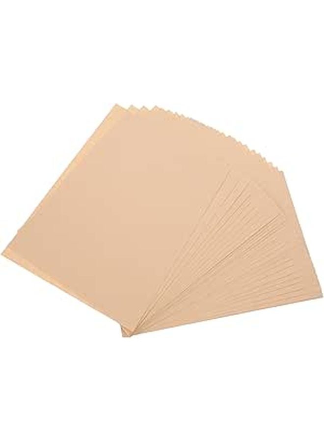 ورق كتابة كلاسيكي من الكرافت البني مقاس A5، 50 ورقة للمراسلات والحرف اليدوية للسكرابوك - Image 1