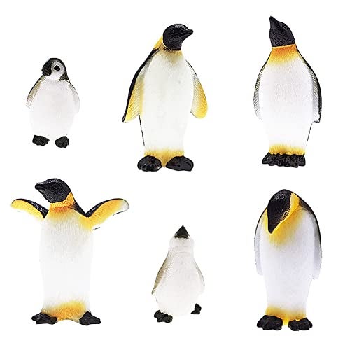 MAOMIA 6 Pcs Cute Ocean Animal Penguin Model for Kids Antarctic Realistic Penguin Figurines Collection Playset Easter Eggs Cake Toppers Christmas Birthday Gift - Image 1