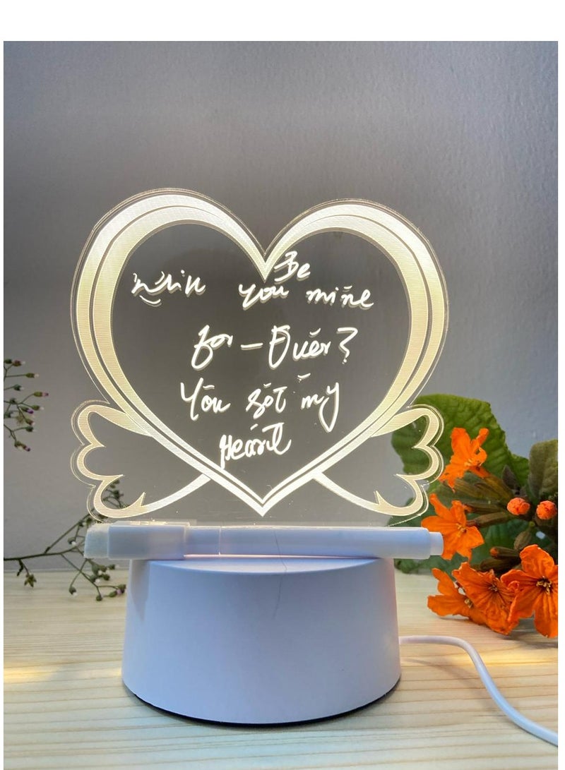 3D Creative Notebook Lamp, Night light for expressing your love to your loved ones, Valentines day, Thanksgiving, April fool, Happy Eid, Back to school, Gift on all occasions.  - Image 1
