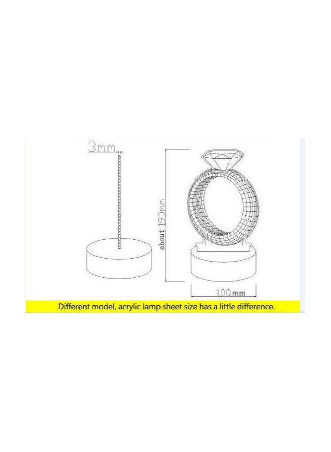 3D Creative Notebook Lamp, Night light for expressing your love to your loved ones, Valentines day, Thanksgiving, April fool, Happy Eid, Back to school, Gift on all occasions.  - Image 4