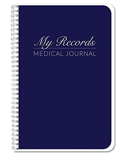 BookFactory Personal My Medical Journal History Logbook Daily Medications Log Book Medicine Treatment Doctor Visit Tracking Records Wire-O, 100 Pages 6'' x 9'' (Made in USA) - Image 1