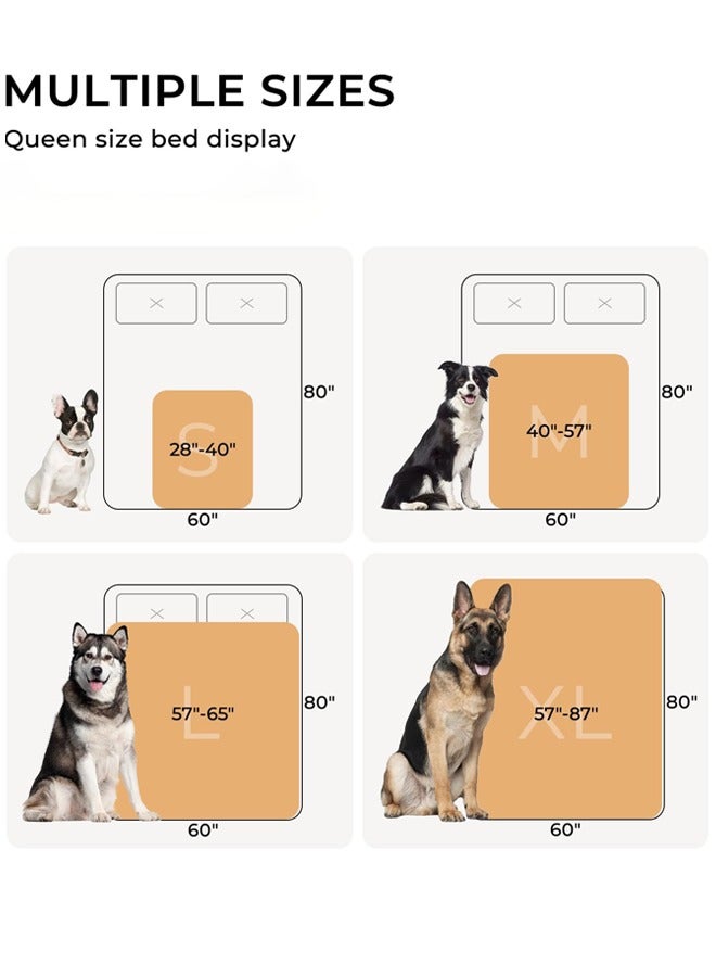 Waterproof Pet Blanket, Liquid Pee Proof Dog Blanket for Sofa Bed Couch, Reversible Sherpa Fleece Furniture Protector Cover for Small Medium Large Dogs Cats, Dark Gray - Image 4