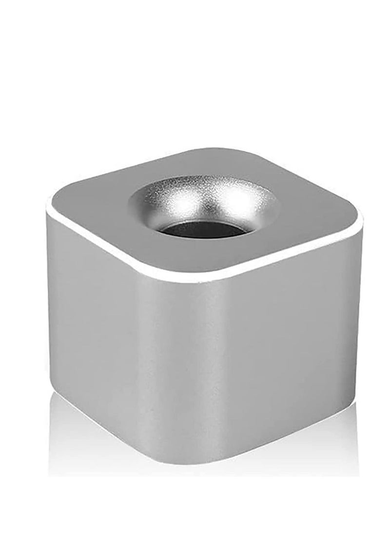 SYOSI Aluminum Pen Stand 1PCS Mini Silver Pen Stand Holder Base for Pen Toothbrush Brush Perfect for Students and Office 3.9L  3.9W  3H cm  - Image 1