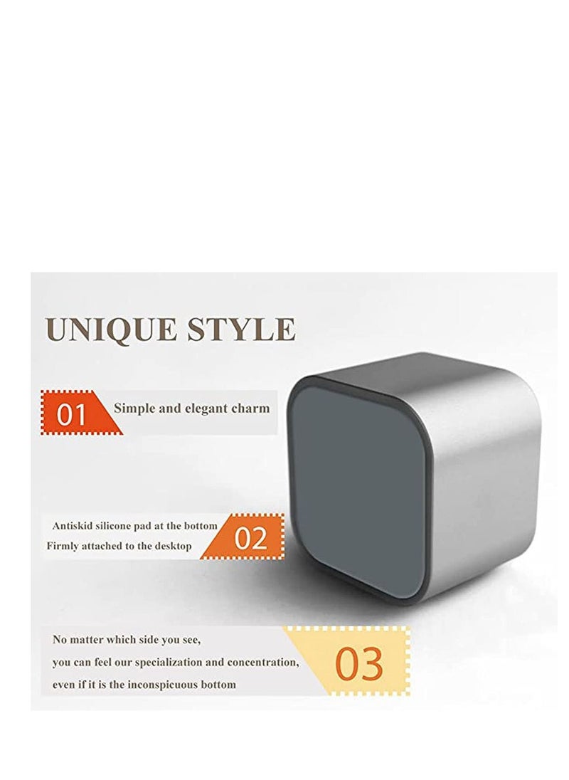 SYOSI Aluminum Pen Stand 1PCS Mini Silver Pen Stand Holder Base for Pen Toothbrush Brush Perfect for Students and Office 3.9L  3.9W  3H cm  - Image 5