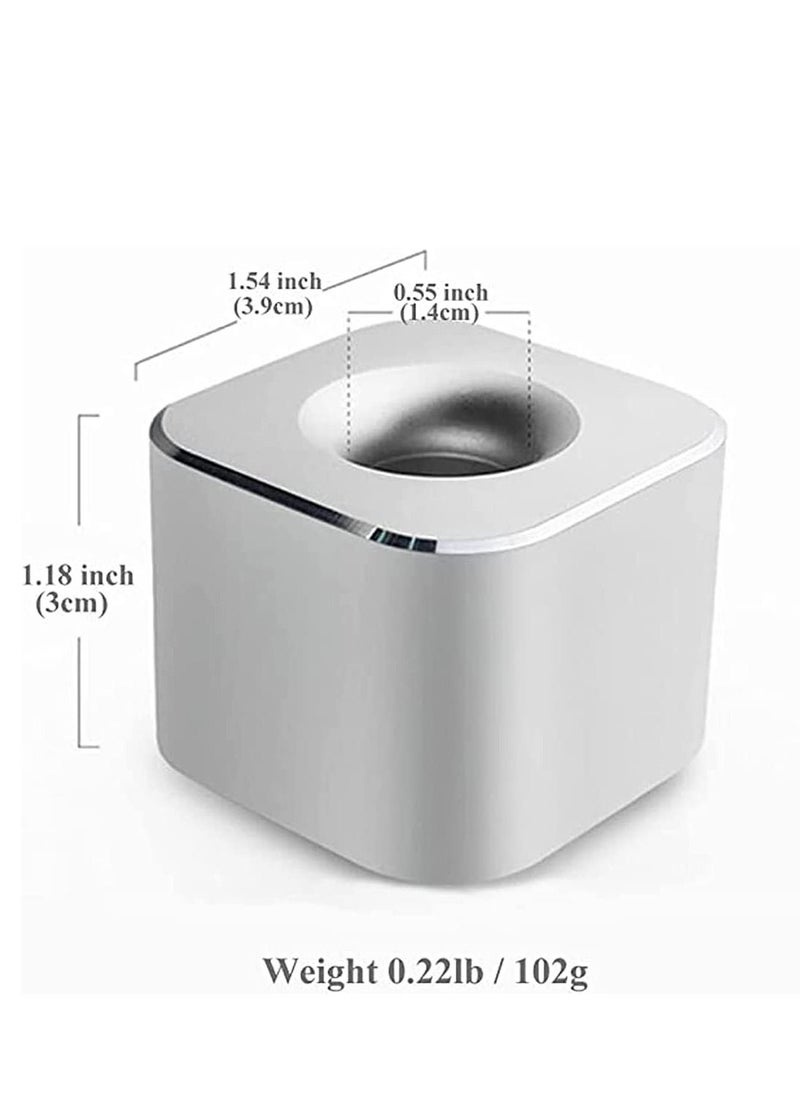 SYOSI Aluminum Pen Stand 1PCS Mini Silver Pen Stand Holder Base for Pen Toothbrush Brush Perfect for Students and Office 3.9L  3.9W  3H cm  - Image 2