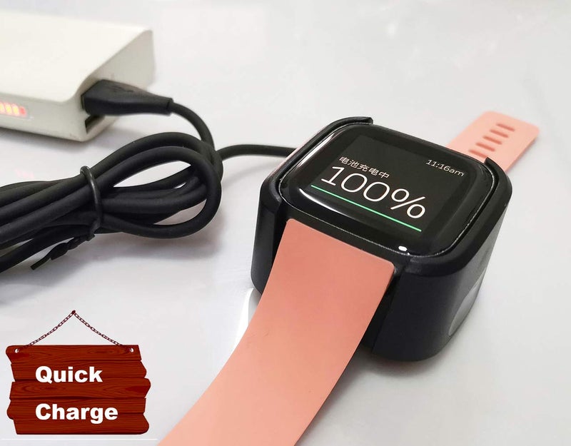 JIUJOJA Replacement Charger Dock Compatible with Fitbit Versa 2 Charger, Charging Cradle Stand Cable for Versa 2 Smart Watch - Image 2