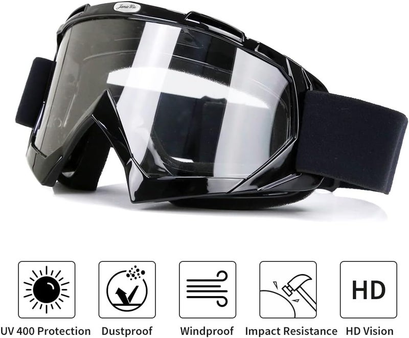 JAMIEWIN Offroad Goggles with Clear Lens - Image 3