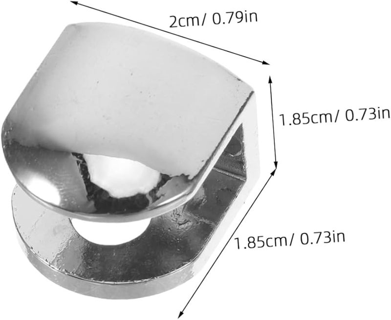 Tehaux 4 Pack Zinc Alloy Shelf Brackets Adjustable Mounting Hardware For Home Shower Doors - Image 3