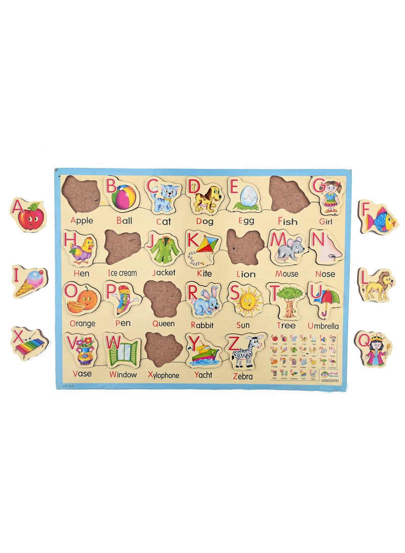 بازل الحروف الانجليزية الخشبية لتطوير المهارات - Image 1
