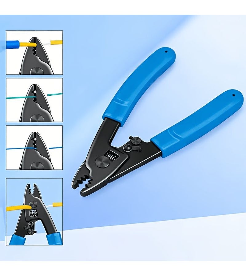 1pc Metal Multifunctional Wire Stripping Pliers For Stripping Bare Fiber Tail Fiber Kevlar Pull Wires And Cleaning Fiber Coating Layers - Image 2