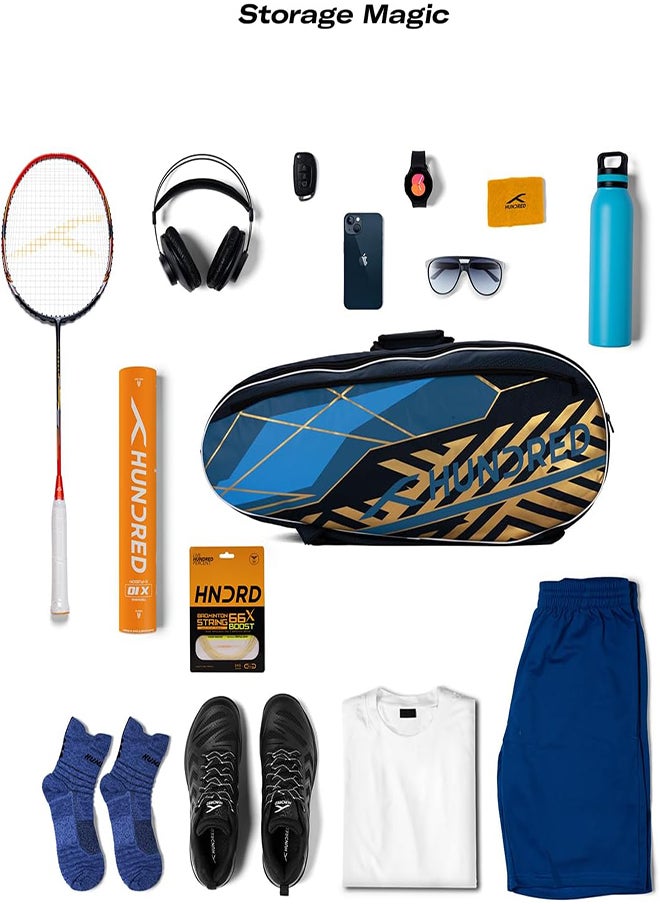 HUNDRED - Ace Kit Bag Double Compartment With Side Pouch (6In1) Kit Bag (Slate Blue) - Image 1