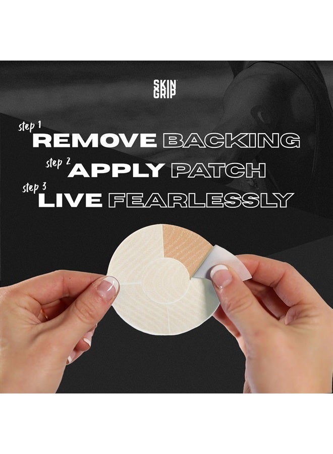 SKIN GRIP Adhesive Patches for Dexcom G7 CGM – Waterproof & Sweatproof Adhesive for 10-14 Days, Pre-Cut Adhesive Medical Tape, Continuous Glucose Monitor Sensor Cover – 20 Pack, Tan - Image 4