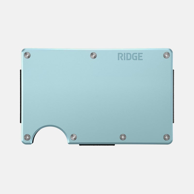 The Ridge Wallet For Women, Slim Wallet For Women - Thin as a Rail, Minimalist Aesthetics, Holds up to 12 Cards, RFID Safe, Blocks Chip Readers, Aluminum Wallet With Cash Strap (Sea Glass) - Image 2