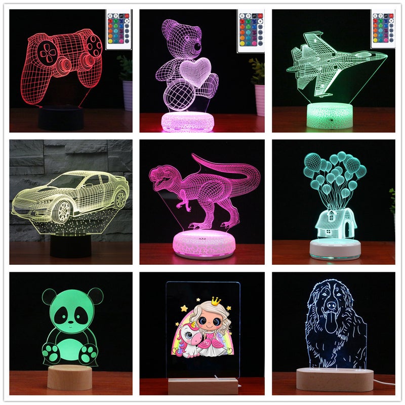 2026 New Santa Claus Colorful Gradient Light Gradient 3D Creative  Gift Light 3566 - Image 4