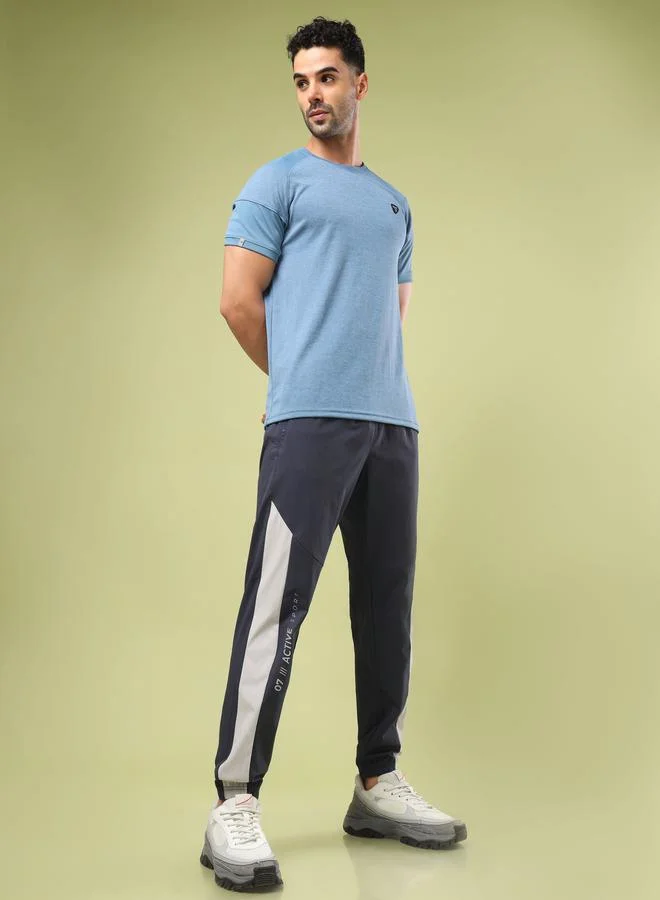 Technosport Color Block Slim Fit Sports Joggers with Technolite by Styli