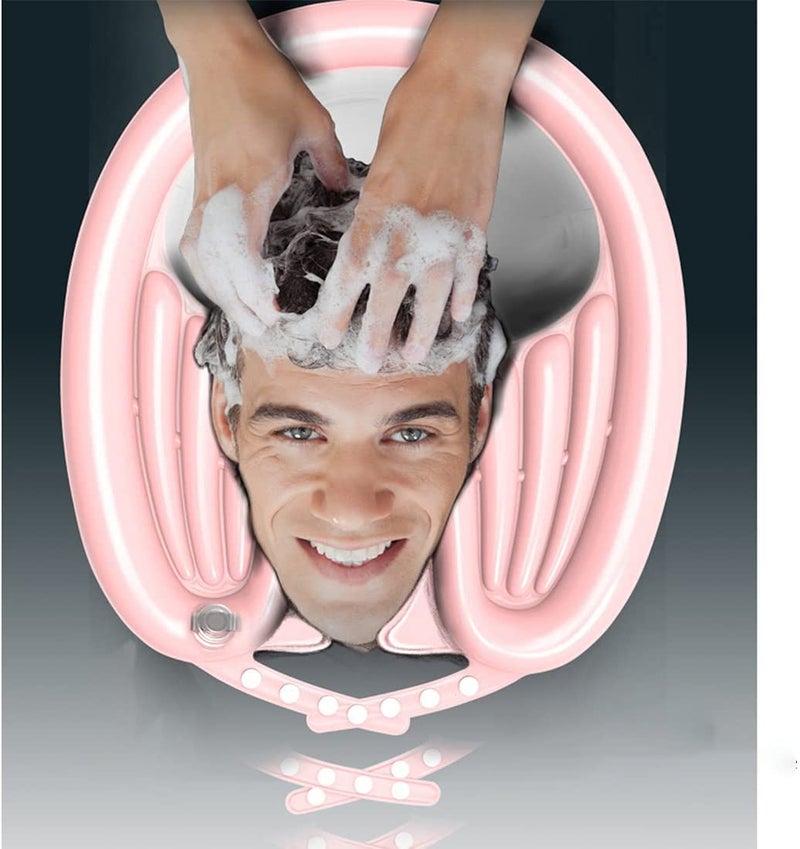 Ritmo صينية غسل الشعر المحمولة بجانب السرير وفي السرير، حوض شامبو خفيف الوزن لكبار السن، المعاقين، الحوامل، المصابين، طريح الفراش، ذوي الاحتياجات الخاصة، حوض غسل الشعر خفيف الوزن - Image 2