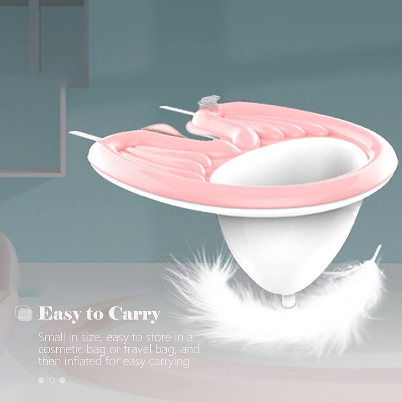 Ritmo صينية غسل الشعر المحمولة بجانب السرير وفي السرير، حوض شامبو خفيف الوزن لكبار السن، المعاقين، الحوامل، المصابين، طريح الفراش، ذوي الاحتياجات الخاصة، حوض غسل الشعر خفيف الوزن - Image 3