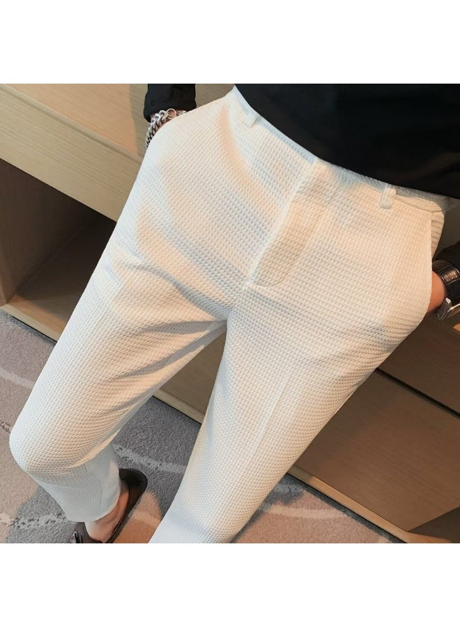 Shougu Men's Fashionable Casual Business Suit Pants  - Image 1