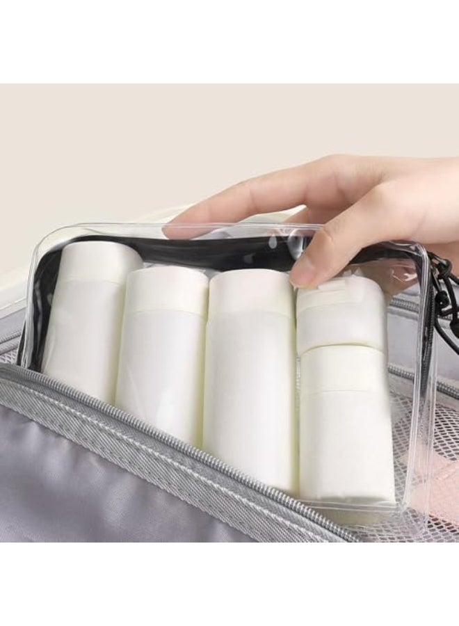 Travel Dispenser Bottles for Toiletries, 5 Pack Travel Size Containers, Leak Proof Refillable Travel Accessories for Shampoo Conditioner, Portable Travel Bottles with Clear Toiletry Bag - Image 5
