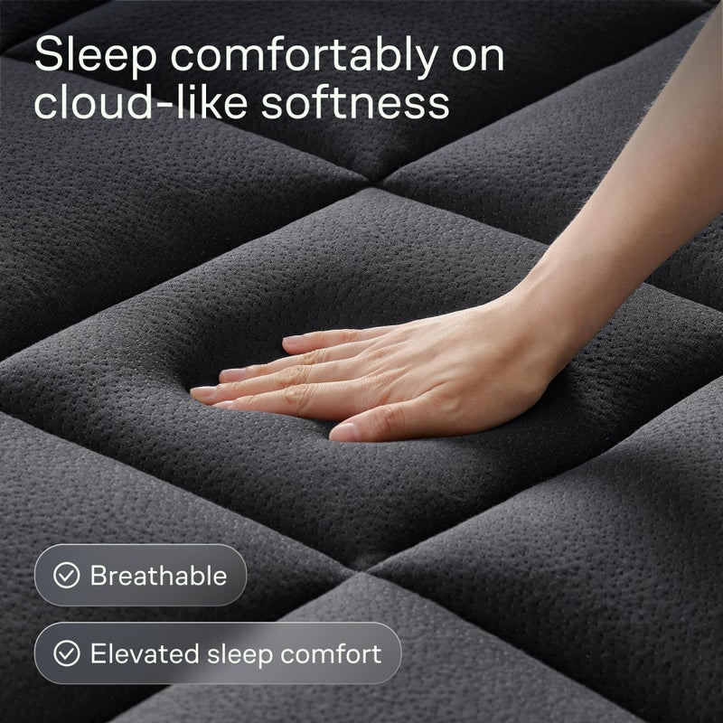 Niagara Sleep Solution Ultra Soft Twin XL Size Mattress Topper - Viscose Made from Bamboo Pillow Top Mattress Pad for Back Pain Relief - Naturally Cooling for Hot Sleepers, Black - Image 2