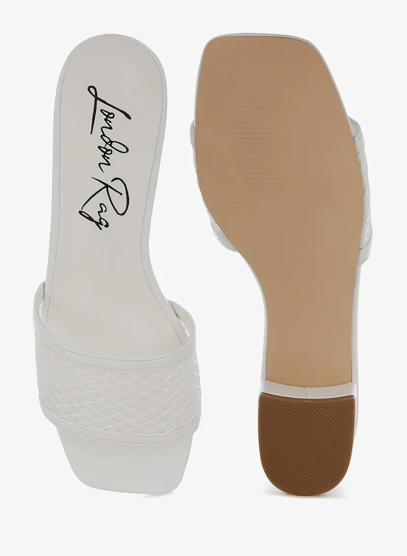 London Rag  London Rag Women's Slip-On Low Block Heels In White for Women | Best Price UAE