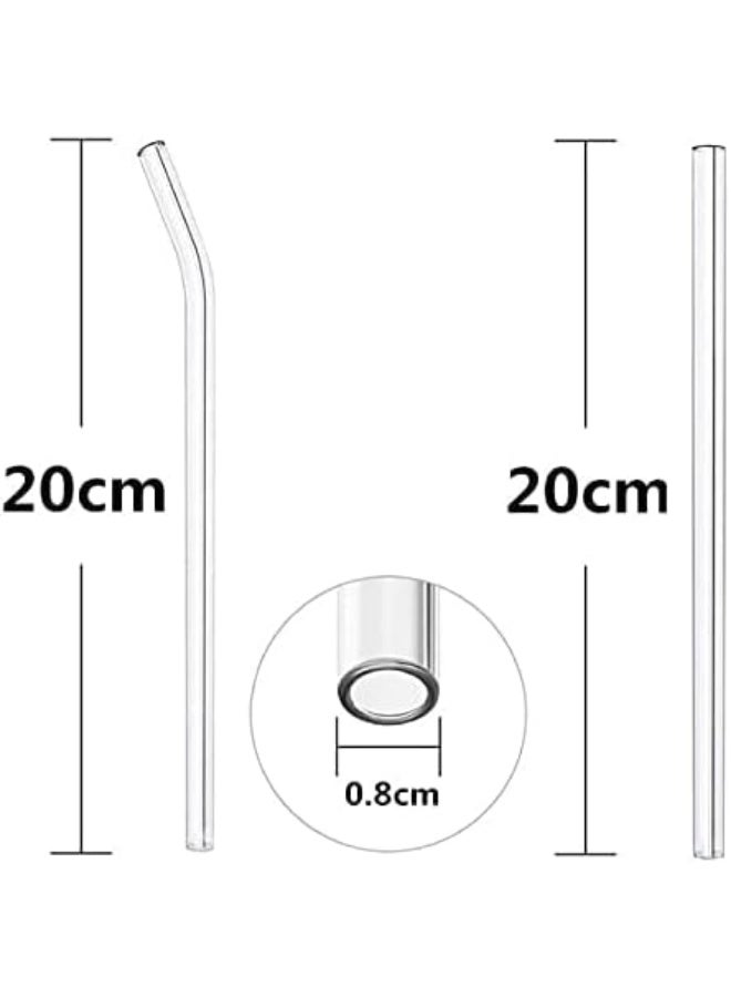 Shimomura Kougyou Reusable Transparent Glass Drinking Straws – BPA Free, 200mm x 8mm, 4 pcs - Image 2