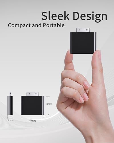 RICHUPON 30 Pin Audio Adapter for iPod Classic/Nano/Touch/Mini/Video, Dock Connector Converter for Music Playback, Plug & Play Design - Image 5