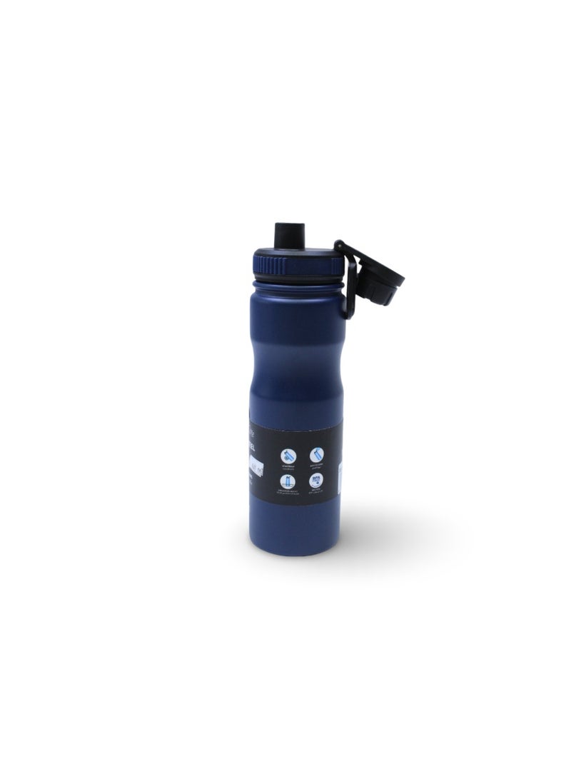 Tank Stainless Steel Insulated Bottle 650ml – Navy Blue - Image 3