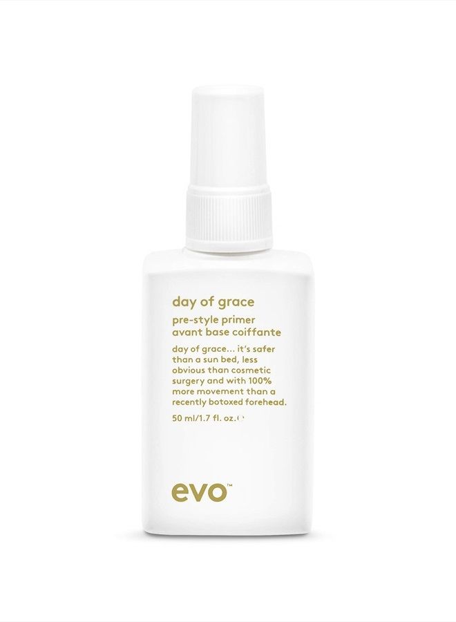 EVO Day of Grace Pre-Style Primer - Leave-in Heat Protectant Spray - Moisturizes, Detangles & Smooths Hair - Travel Size, 50ml / 1.7fl.oz - Image 1