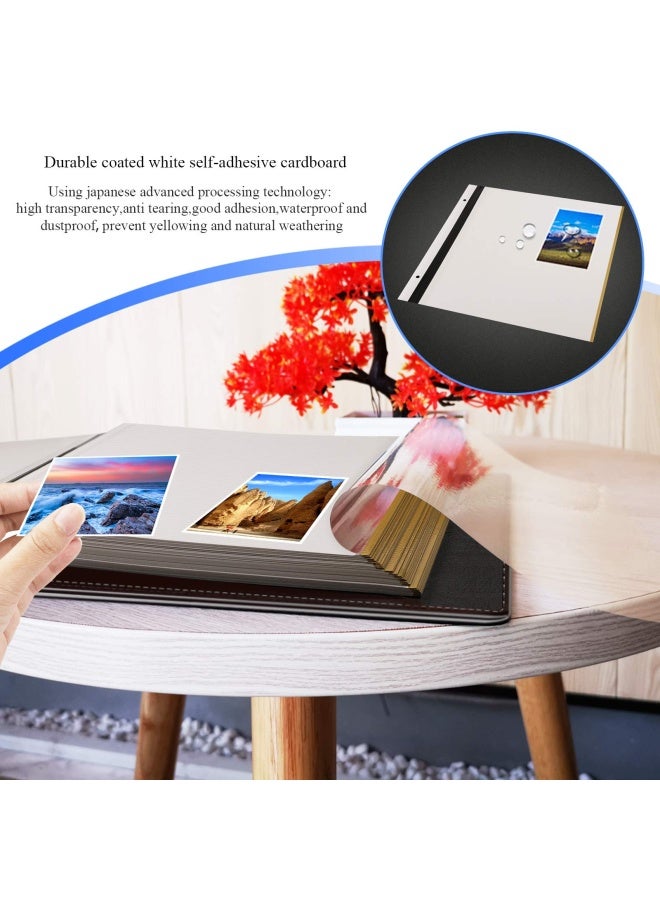 1DOT2 Photo Album SelfAdhesive 100 Pages Sticky Page Leather Cover Magnetic Scrapbook Family Albums for Christmas Gifts Birthday Wedding Memory Photo Book 4X6 5X7 6X8 8X10 Big Black - Image 5