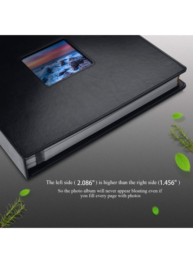 1DOT2 Photo Album SelfAdhesive 100 Pages Sticky Page Leather Cover Magnetic Scrapbook Family Albums for Christmas Gifts Birthday Wedding Memory Photo Book 4X6 5X7 6X8 8X10 Big Black - Image 4