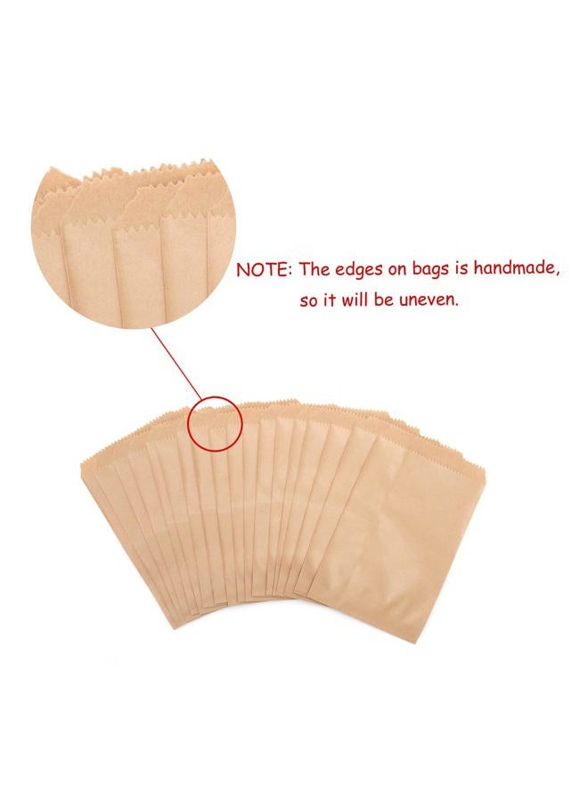 Volanic 100PCS 3X5 Inch Kraft Paper Bags Small Flat Party Favor Bag for Bakery Cookies Candies Dessert Chocolate Sandwich - Image 4