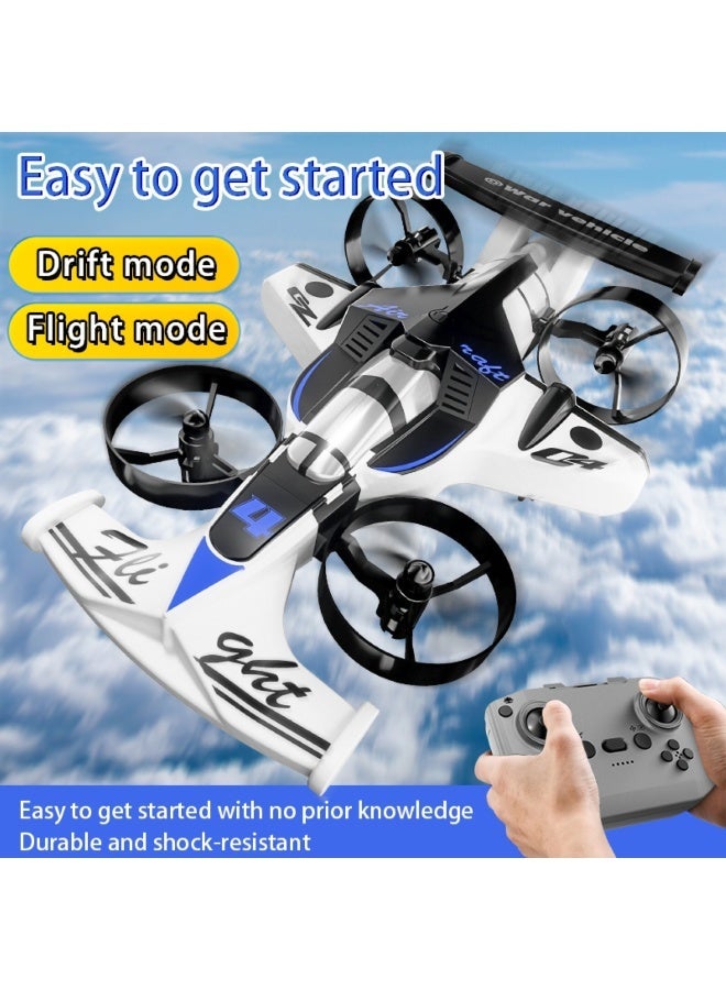 Twisoo 2-in-1 Land Air RC Aircraft Toy with Remote Controller, 4-Channel Remote Control Flying Car, Indoor & Outdoor RC Drone, Follow Me Function, Rechargeable Aircraft for Kids Boys & Girls - Image 3