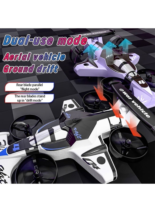Twisoo 2-in-1 Land Air RC Aircraft Toy with Remote Controller, 4-Channel Remote Control Flying Car, Indoor & Outdoor RC Drone, Follow Me Function, Rechargeable Aircraft for Kids Boys & Girls - Image 2