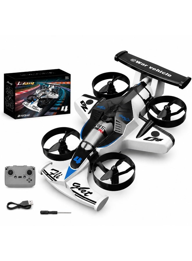 Twisoo 2-in-1 Land Air RC Aircraft Toy with Remote Controller, 4-Channel Remote Control Flying Car, Indoor & Outdoor RC Drone, Follow Me Function, Rechargeable Aircraft for Kids Boys & Girls - Image 1